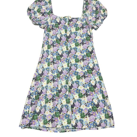 L.A. Hearts XS Floral Butterfly Puff Sleeve Dress - Picture 5 of 6